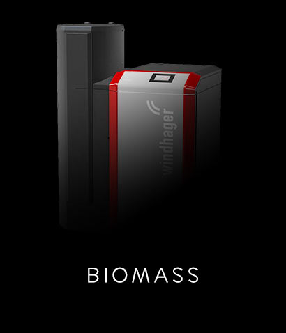 Biomass boiler on a black background