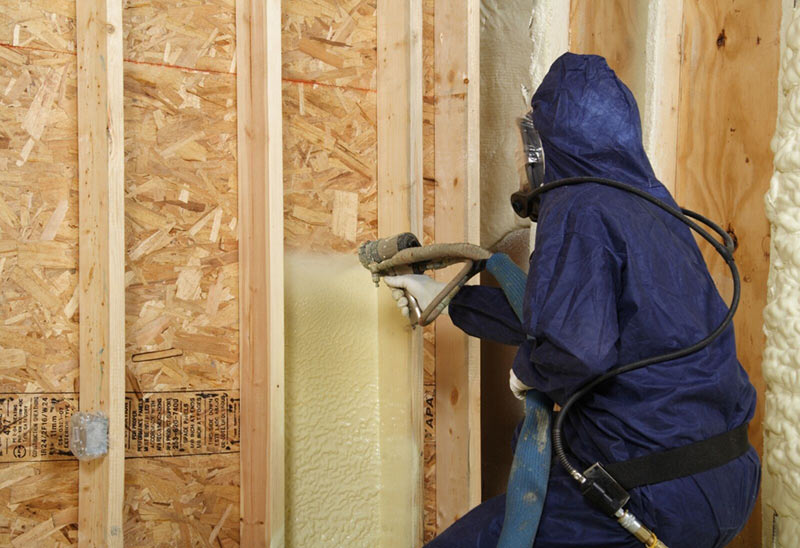 insulating foam in progress
