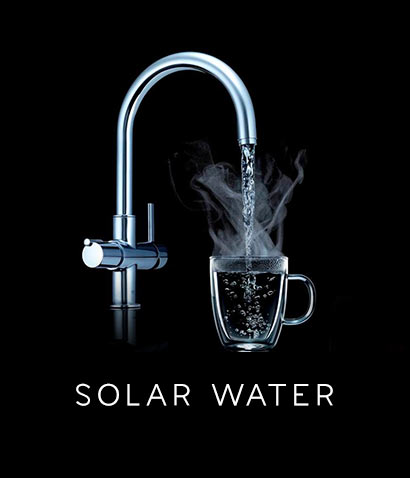 Solar water image on a black background