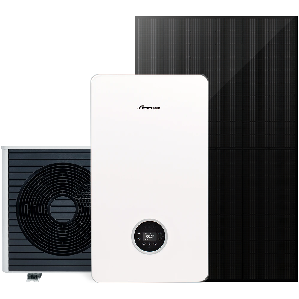 Solar panels, ecoboilers and heat pumps