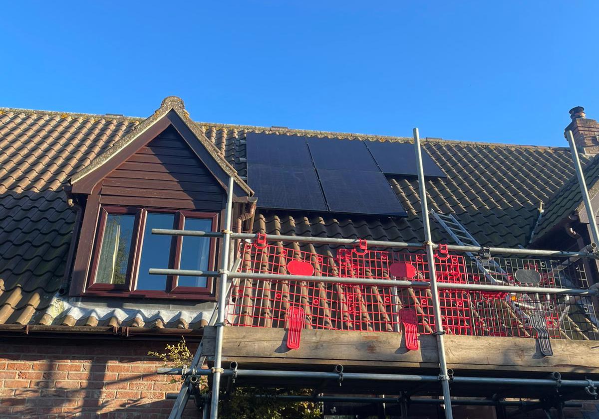 Solar panels roof installation