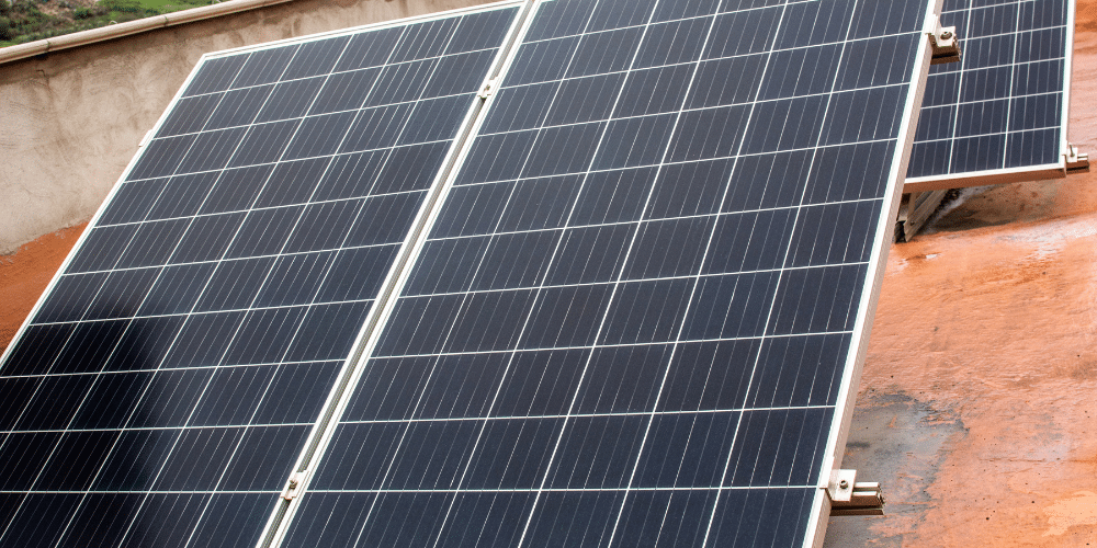 Solar panels installed on a rooftop